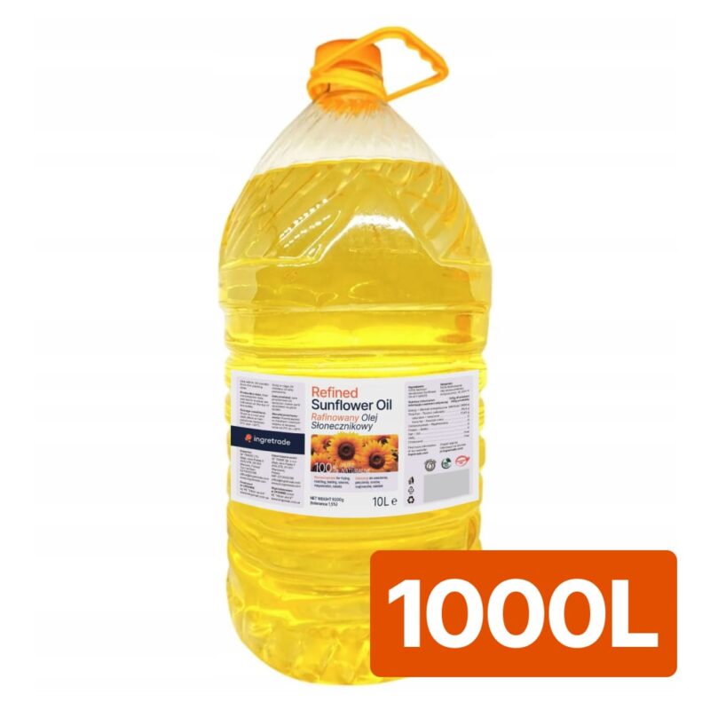 Refined Sunflower Oil Pet Bottle 1-10 L (truck load, per 1000L)