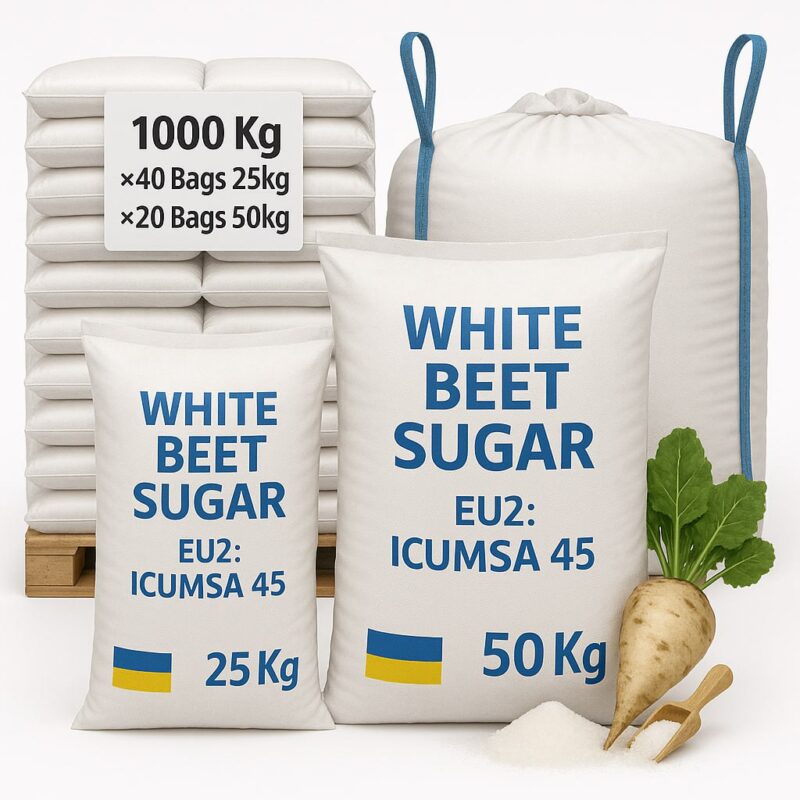 White Sugar, bag 25, 50 kg, Ukraine
